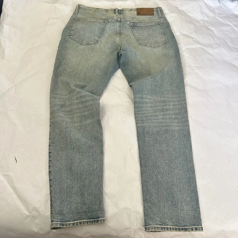 Todd Snyder Slim Fit Stretch 5 Pocket Jeans Mens 33x32 Light Wash Indigo Denim‎